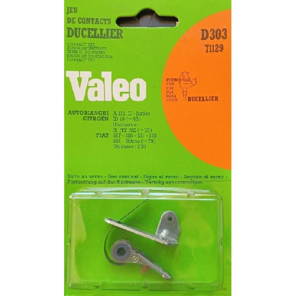 Contatti puntine A112 Abarth Junior impianto Ducellier